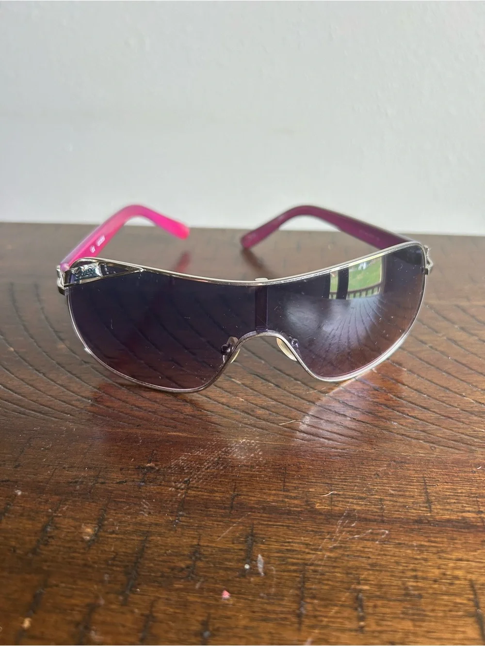 GUESS Blue and Purple Sunglasses with Original Cheetah Print Case